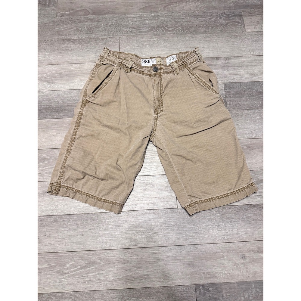 BKE Mens Shorts‎ Size 31x24 in Tan/Java Slim Fit Cargo Style 100% Cotton